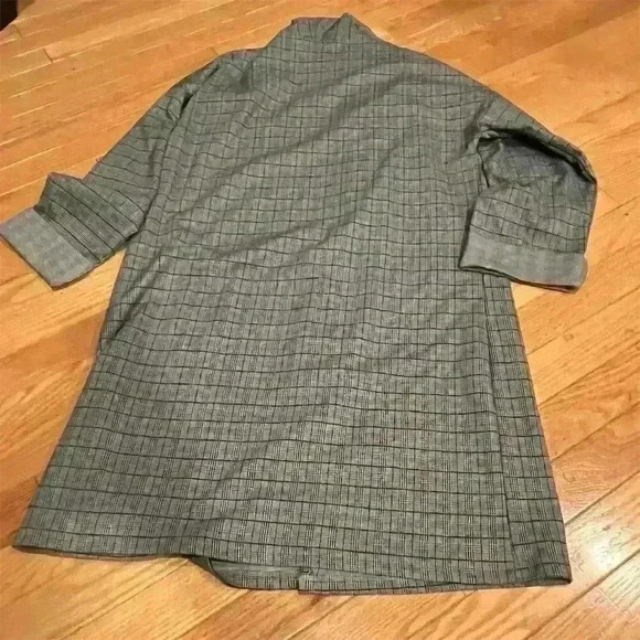 Free Press Women's Open Front Long Knit Trench Coat Gray/Black Size M - Picture 4 of 4